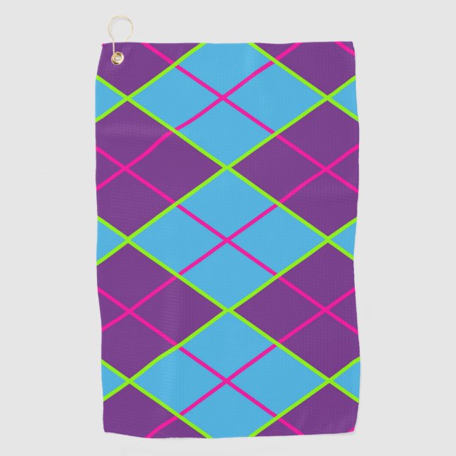 Classic Argyle Pattern Golf Towel (Front)