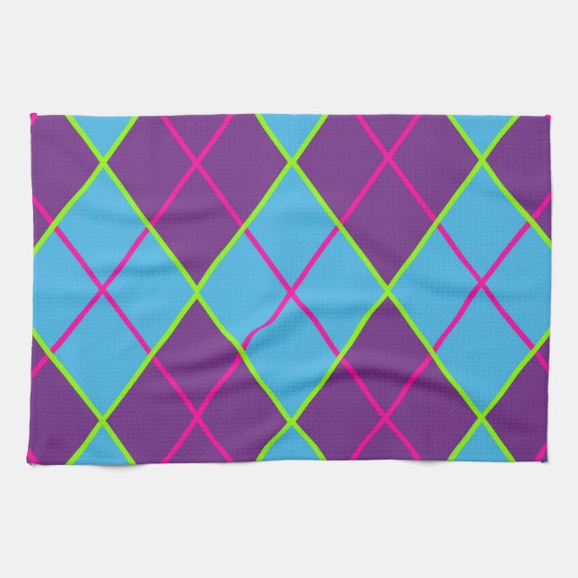 Classic Argyle Pattern Kitchen Towel (Horizontal)