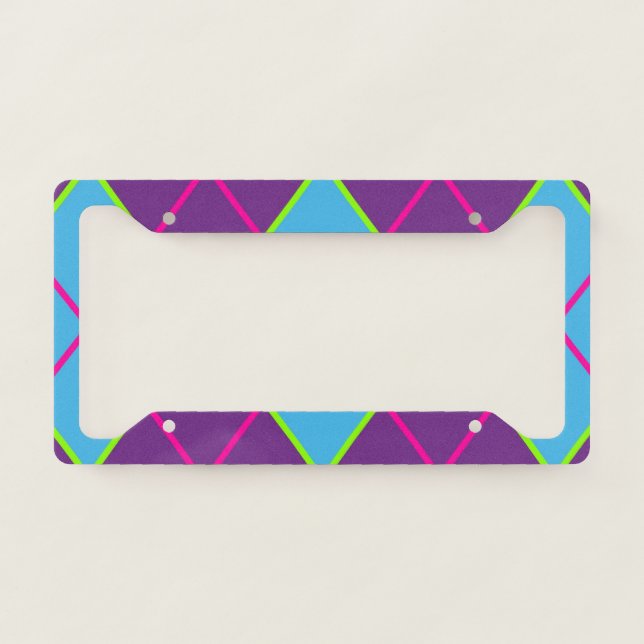 Classic Argyle Pattern License Plate Frame (Front)
