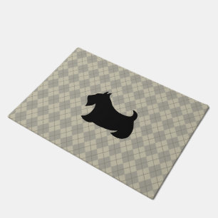 Classic Argyle Scottish Terrier Doormat