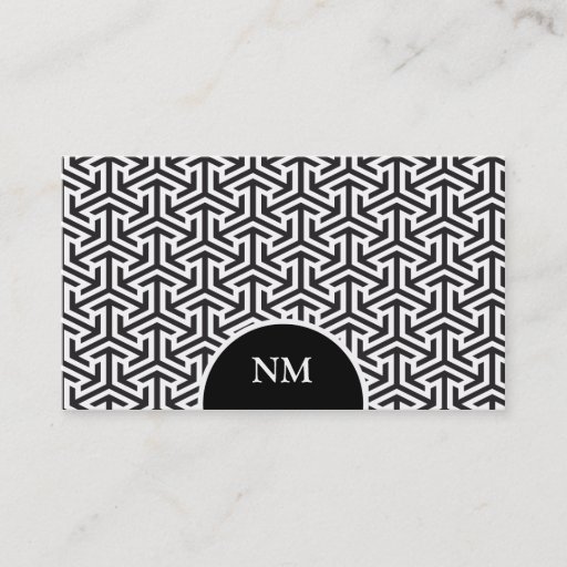 Customizable Classic Arrow Weave Pattern Business Card