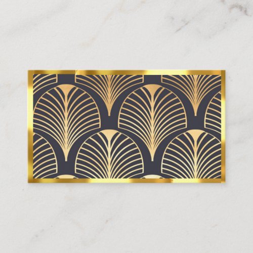 Classic Art Deco Fan Design Gold Sm Gift Tag Enclosure Card