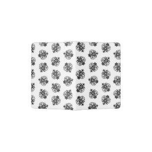 Classic Art Deco Flowers Print Floral Pattern Passport Holder