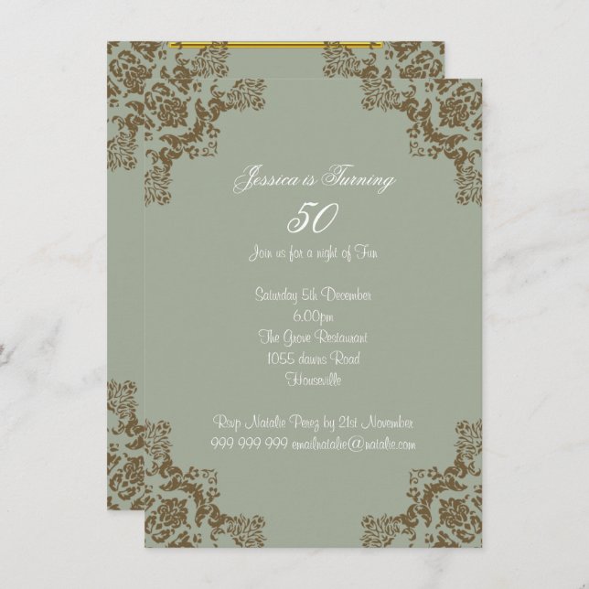 Classic art deco invitation (Front/Back)