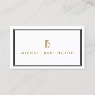 CLASSIC ART DECO MONOGRAM INITIAL LOGO BUSINESS CARD