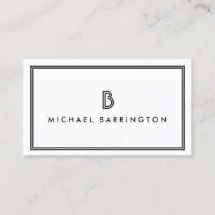CLASSIC ART DECO MONOGRAM INITIAL LOGO II BUSINESS CARD