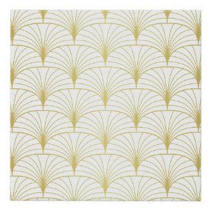 Classic Art Deco Seamless Pattern. Geometric Styli Faux Canvas Print