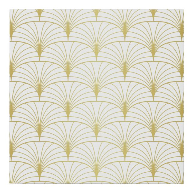 Classic Art Deco Seamless Pattern. Geometric Styli Faux Canvas Print (Front)