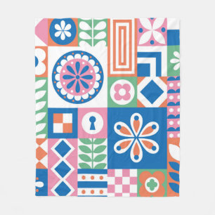 Classic Art Deco Seamless Pattern. Geometric Styli Fleece Blanket