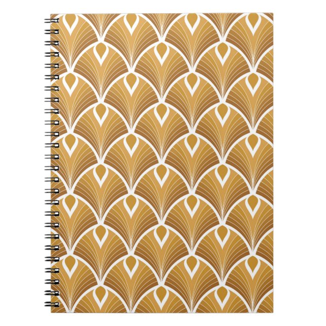 Classic art deco seamless pattern. Geometric styli Notebook (Front)