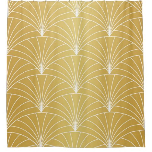 Classic Art Deco Seamless Pattern Geometric Styli Shower Curtain