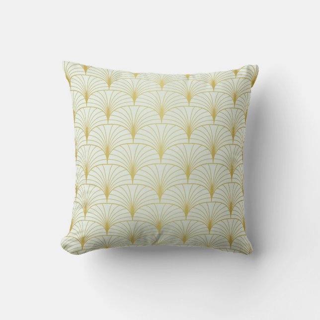 Classic Art Deco Seamless Pattern. Geometric Styli Throw Pillow (Front)
