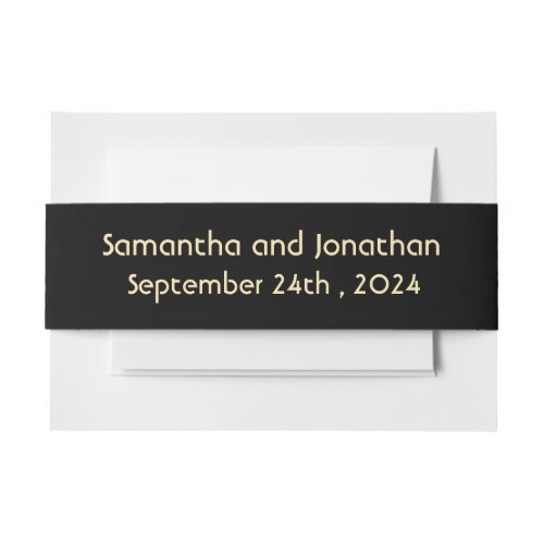 Classic Art Deco vintage Invitation Belly Band