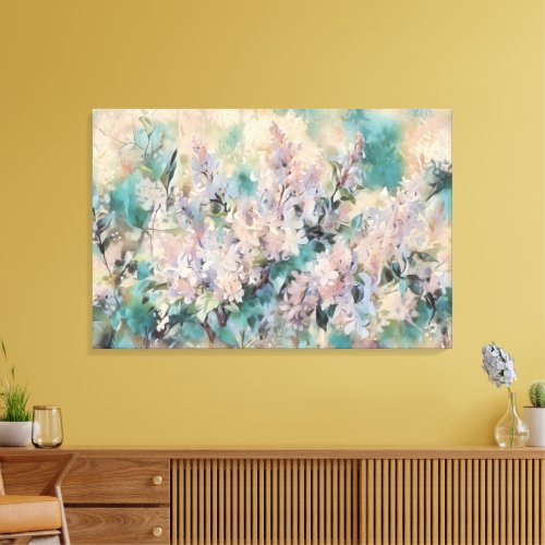  Classic Art Delicate Painting Lilacs Lavender Canvas Print