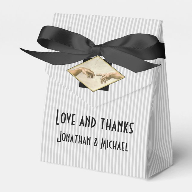 Classic Art Gay Wedding Favor Boxes (Front Side)