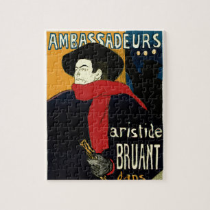 Classic Art Nouveau Ambassadeurs, Toulouse Lautrec Jigsaw Puzzle