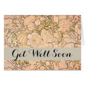 Classic Art Nouveau Peony Garden Pattern by Mucha (Front Horizontal)