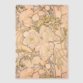 Classic Art Nouveau Peony Garden Pattern by Mucha (Front)