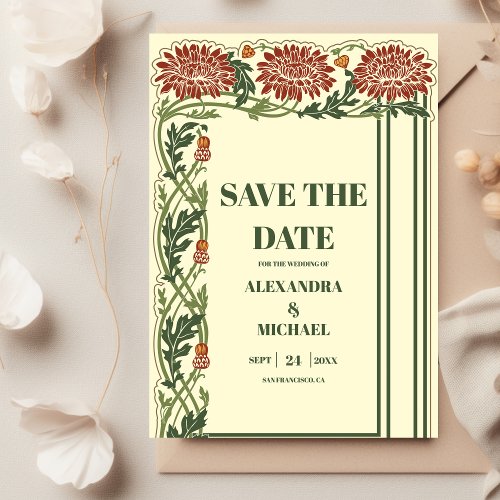 Classic  Art Nouveau Wedding Save The Date
