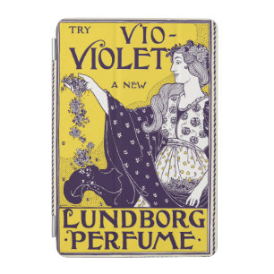 Classic Art Nouveau Woman Purple Flowers Artwork iPad Mini Cover