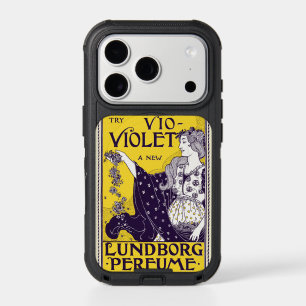 Classic Art Nouveau Woman Purple Flowers Artwork iPhone 17 Pro Case