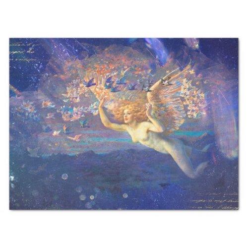  Classic Art Woman Flying Fairy  Ephemera AP14 Tissue Paper