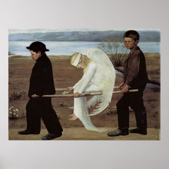 Classic art Wounded Angel poster print (Front)