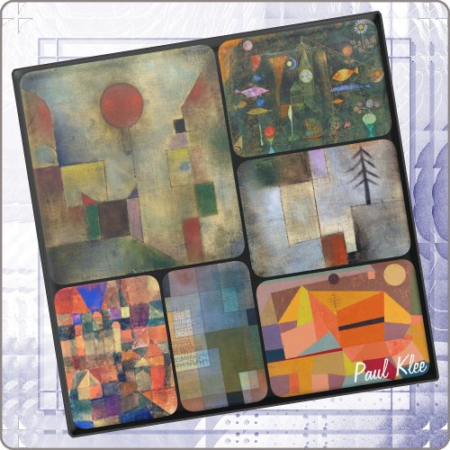 Classic Artist Series _ Paul Klee _  Glass Coaster