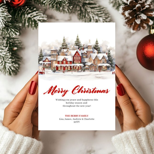 Classic Artistic Winter Scene Greeting Card (Classic Artistic Winter Scene Greeting Card)