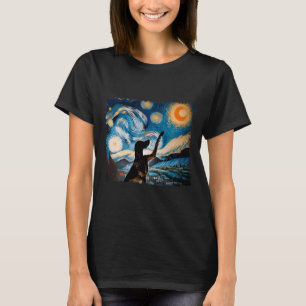 Classic Arts Dog Starry Night German Shorthaired P T-Shirt