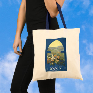 Classic Assisi Italy Travel St. Francis Basilica Tote Bag