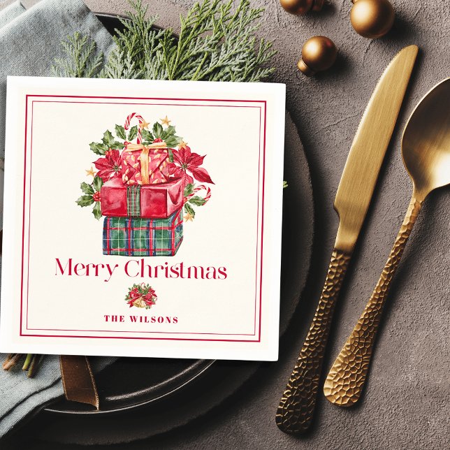 Classic Assorted Presents Christmas Holiday Napkins (Creator Uploaded)