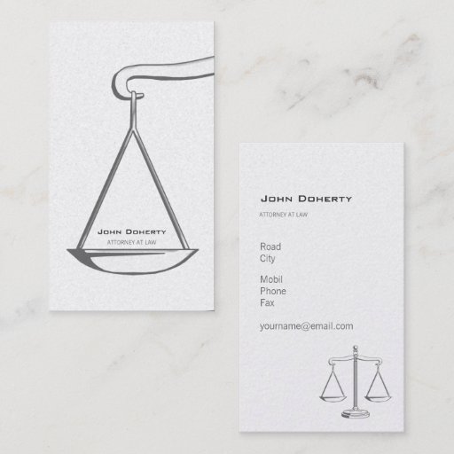 Customizable ATTORNEY AT LAW - Business Card