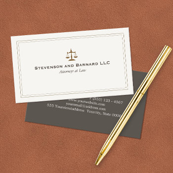 Classic Attorney Business Card by sm_business_cards at Zazzle