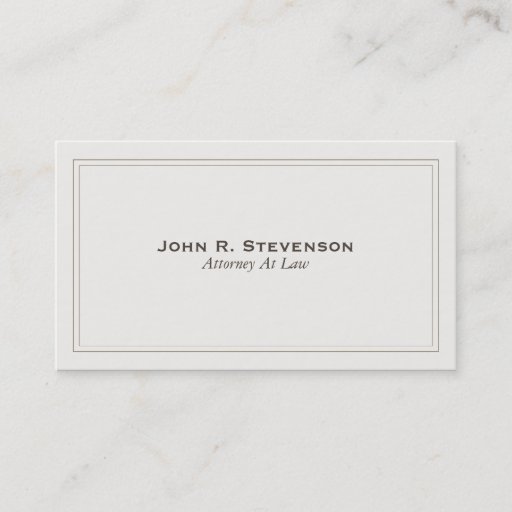 Customizable Classic Attorney Business Card