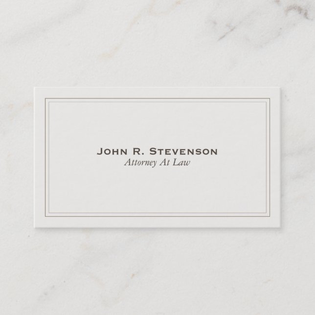 Classic Attorney Business Card (Front)