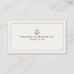 Classic Attorney Justice Scale Business Card