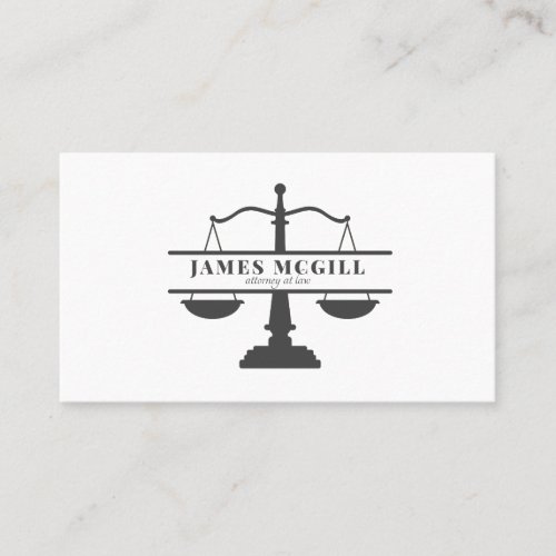 Classic Attorney Lawyer Justice Scale Business Card
