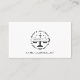 Classic Attorney Lawyer Justice Scale  Business Card