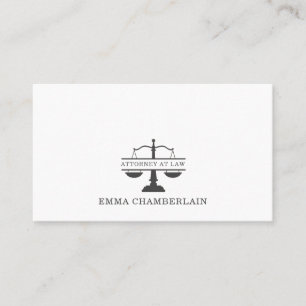 Classic Attorney Lawyer Justice Scale  Business Card