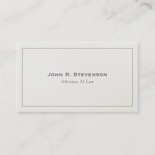 Classic Attorney Soft Linen Look 2 Business Card