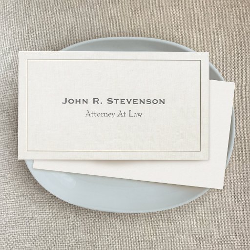 Customizable Classic Attorney Soft Linen Look Business Cards