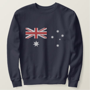 Classic Australian Flag Embroidery Embroidered Sweatshirt