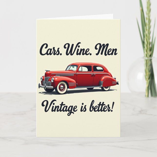 Classic Auto Birthday Card (Front)