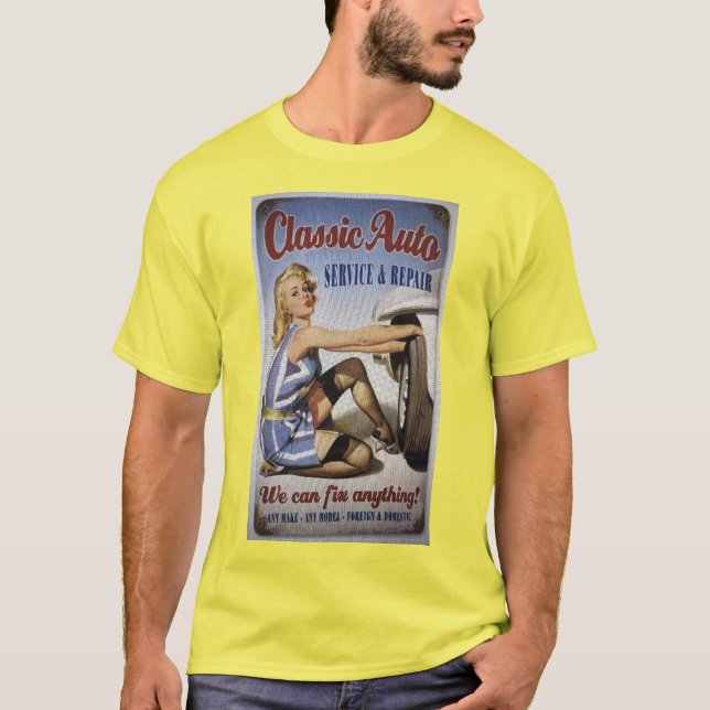 Classic Auto Pretty Girl T-Shirt (Front)