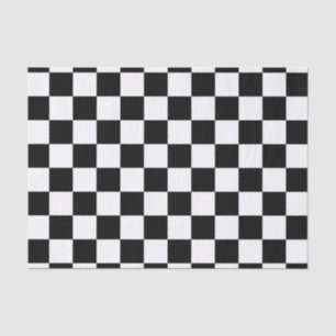 Classic Auto Racing Plaid Chequered Checkered Flag Tissue Paper