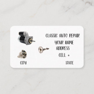 Classic Auto Repair Business Card