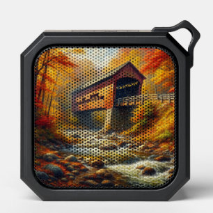 classic, autumn covered bridge bluetooth speaker