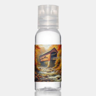 classic, autumn covered bridge hand sanitizer