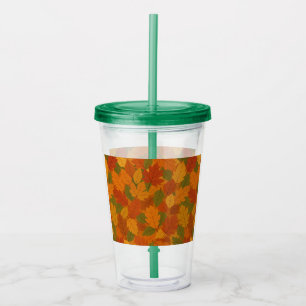 Classic Autumn/fall leaves patterned  Acrylic Tumbler